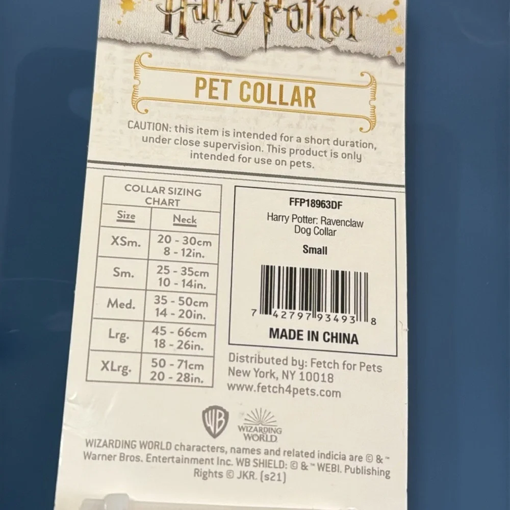 New Harry Potter Ravenclaw pet collar Small